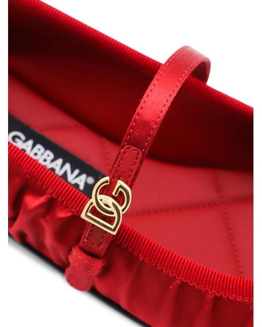 Bailarinas con ribete Dolce & Gabbana de color Red