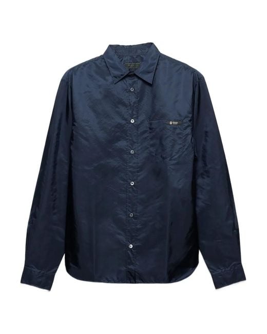 Prada メンズ ブルー ロゴ シャツ 【公式通販】