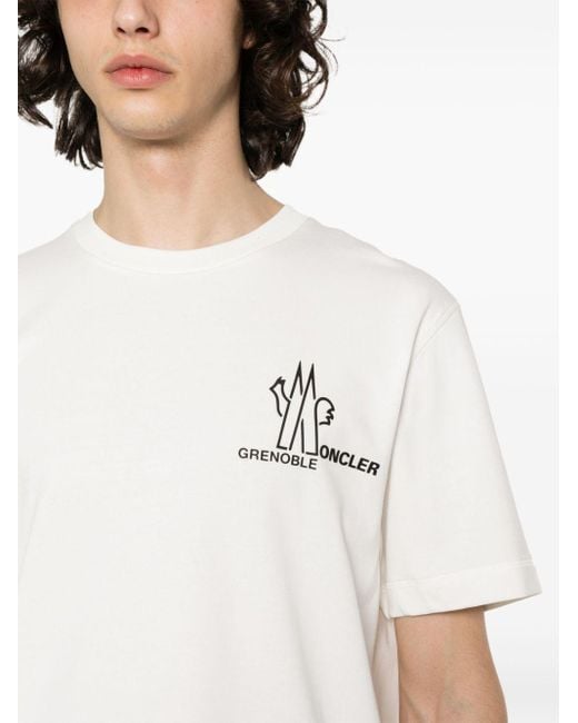 3 MONCLER GRENOBLE T-shirt Met Logoprint in het White voor heren