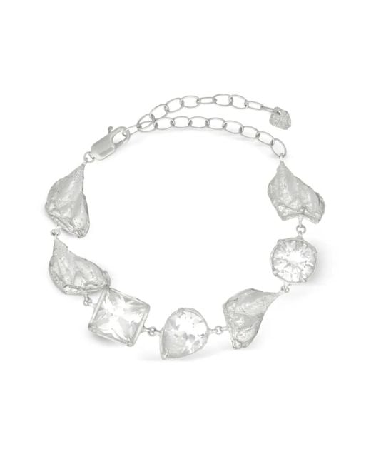 Loveness Lee White Eda Textured Sapphire Bracelet