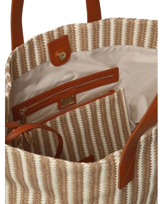V73 Natural Striped Shoulder Bag