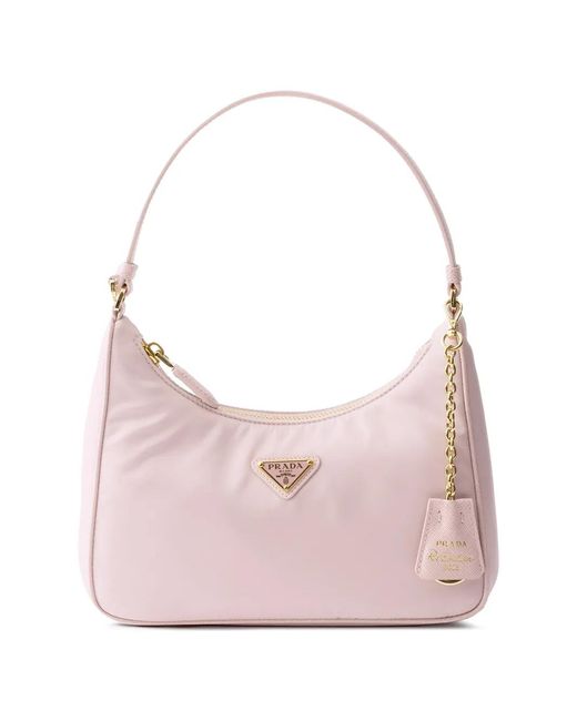 Prada Pink Re-Edition 2005 Re-Nylon And Saffiano Mini Bag