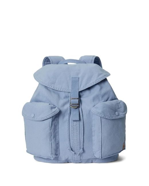 Polo Ralph Lauren Blue Flap-Top Canvas Backpack for men
