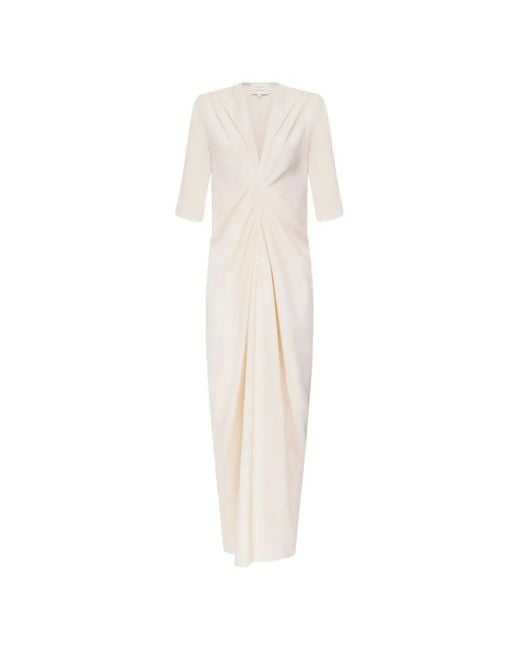 Loulou de Saison White Willa Gathered Maxi Dress