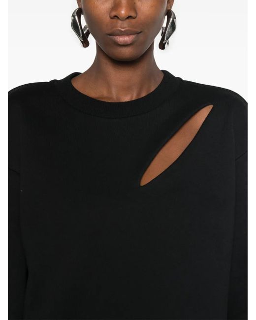 McQueen Black Logo-Embroidered Sweatshirt
