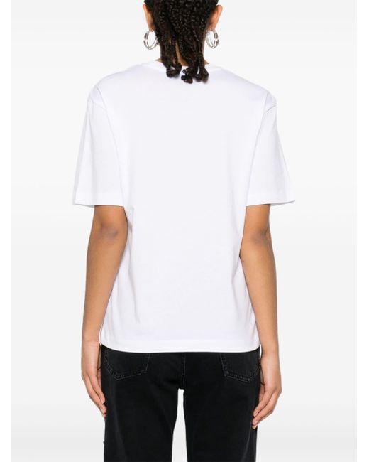 Chiara Ferragni White T-Shirt mit Glitter-Print