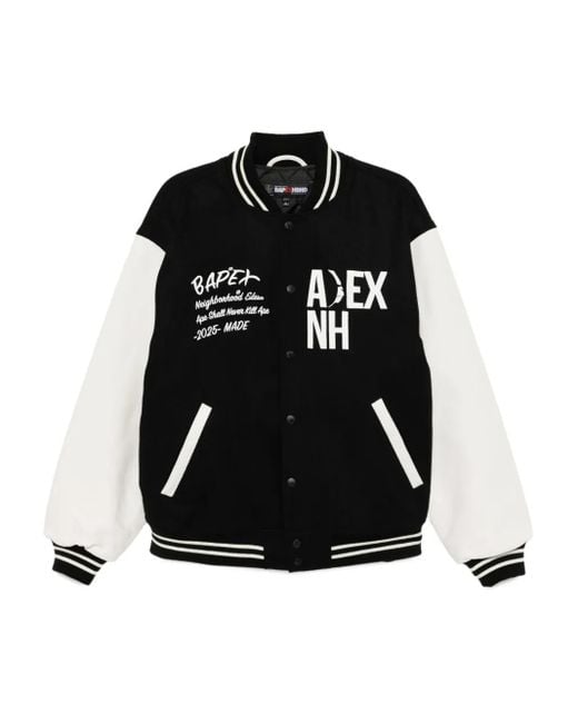 Veste Bomber À Logo Brodé A Bathing Ape pour homme en coloris Black