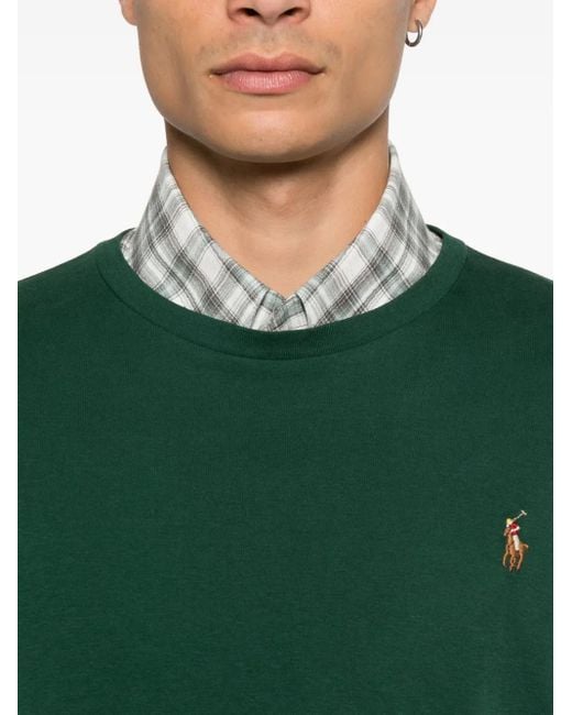 Maglione A Girocollo A Maniche Lunghe di Polo Ralph Lauren in Green da Uomo