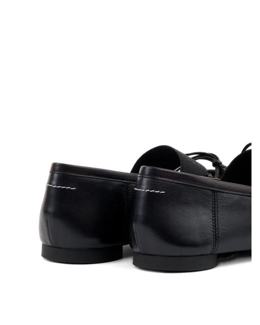 Ballerines En Cuir MM6 by Maison Martin Margiela en coloris Black