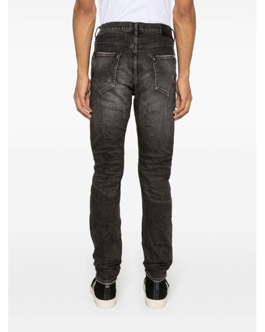 Jeans slim P001 con vita bassa di Purple Brand in Gray da Uomo