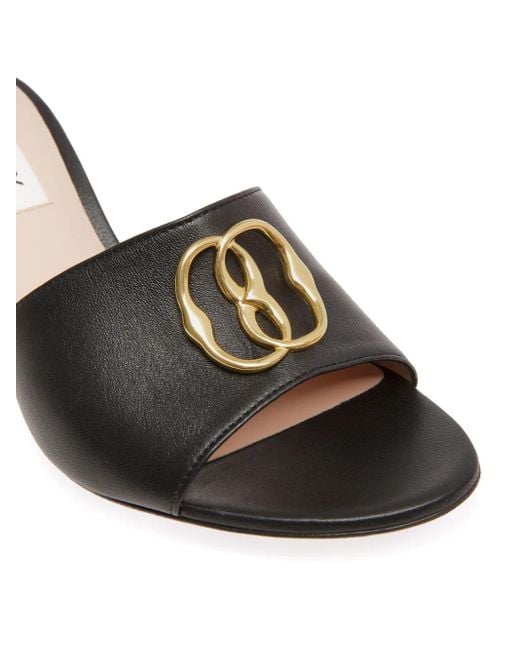 Bally Black Geha 65Mm Logo-Plaque Sandals