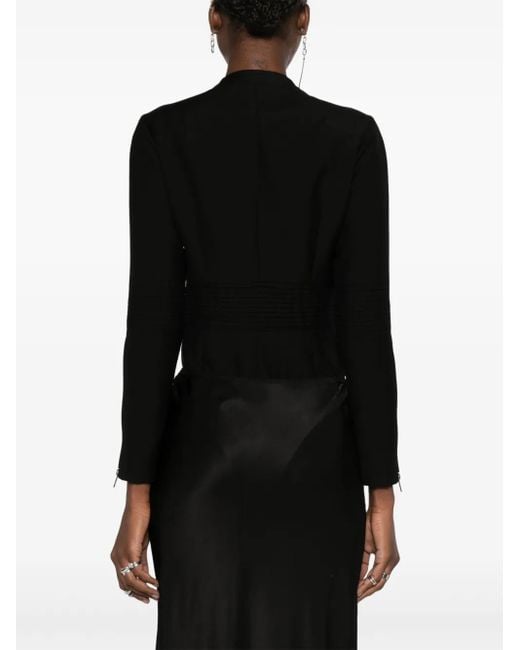 Noir Kei Ninomiya Black Pintuck-Detailing Tailored Bodysuit
