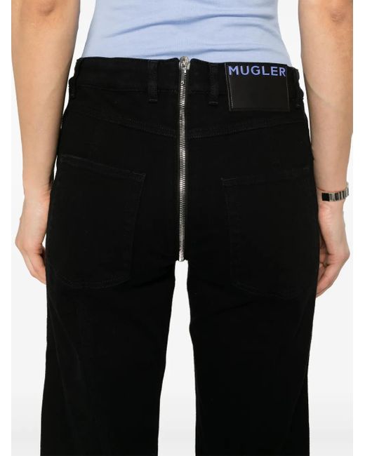 Mugler Black Straight-Leg Jeans