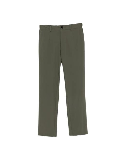 Pmds Green Elasticated-Waistband Tailored Trousers for men