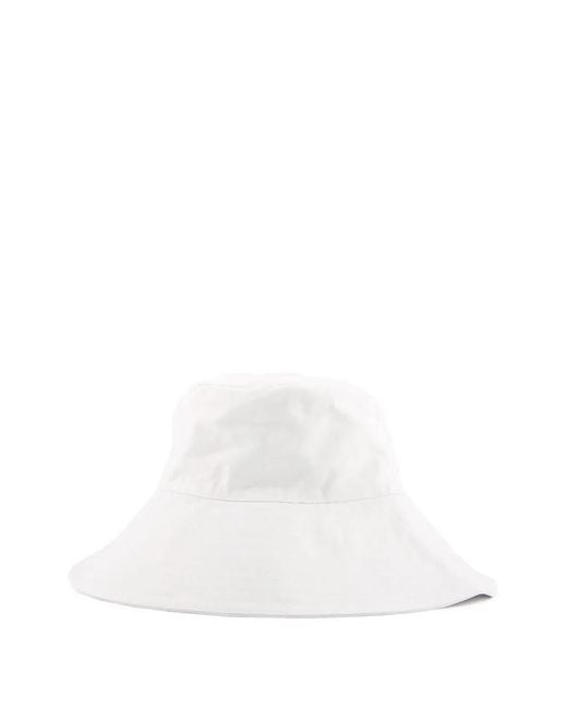 Sensi Studio White Adjustable-Band Linen Hat