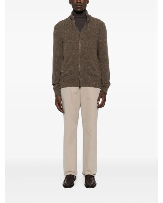 Canali Gray High-Neck Wool Sweater for men