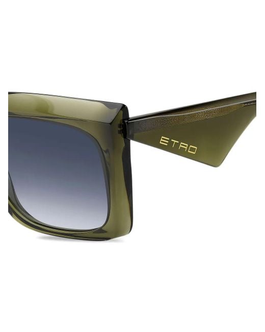 Etro Blue Geometric-Frame Sunglasses