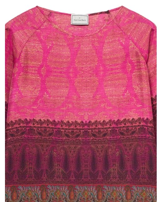 Pierre Louis Mascia Red Paisley-Print Shirt
