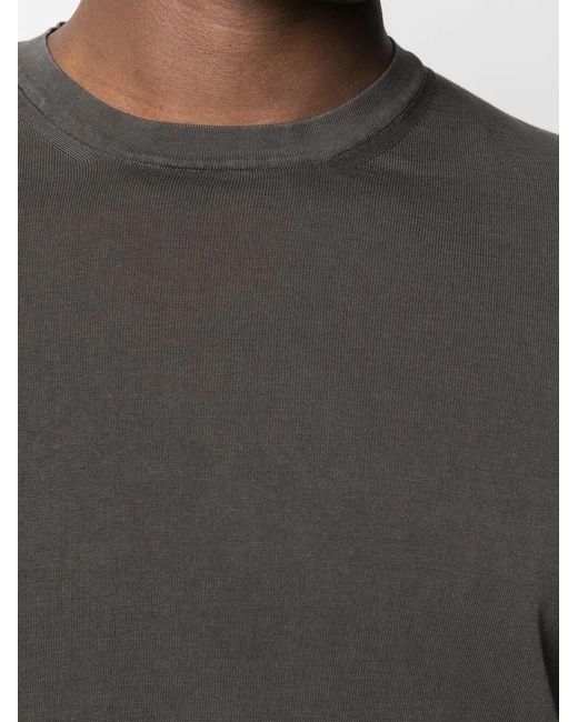 Drumohr Gray Crew-Neck Long-Sleeved Top for men