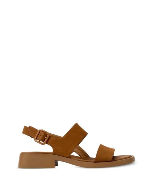 Camper Brown Dana Strap Buckle Sandals