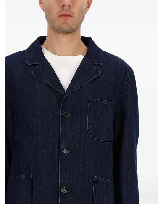 YMC Blue Pocket Button Jacket for men