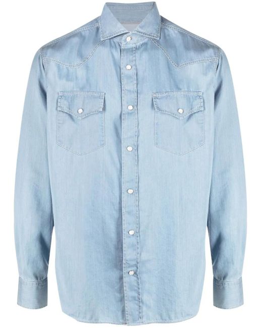 Brunello Cucinelli Blue Shirts for men