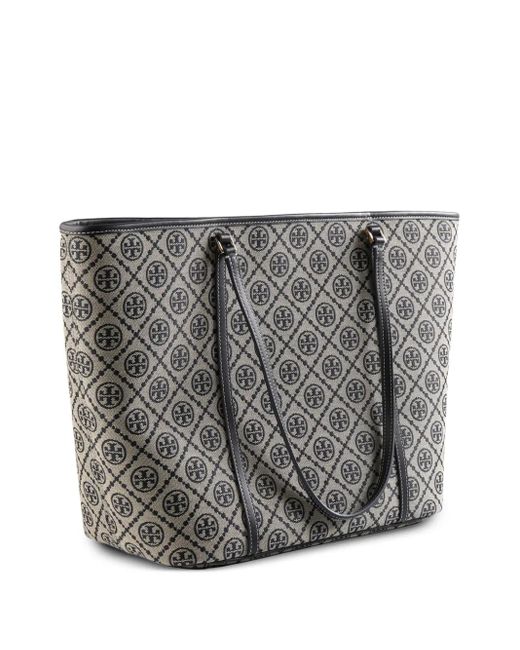 Tory Burch Gray T Monogram Tote Bag