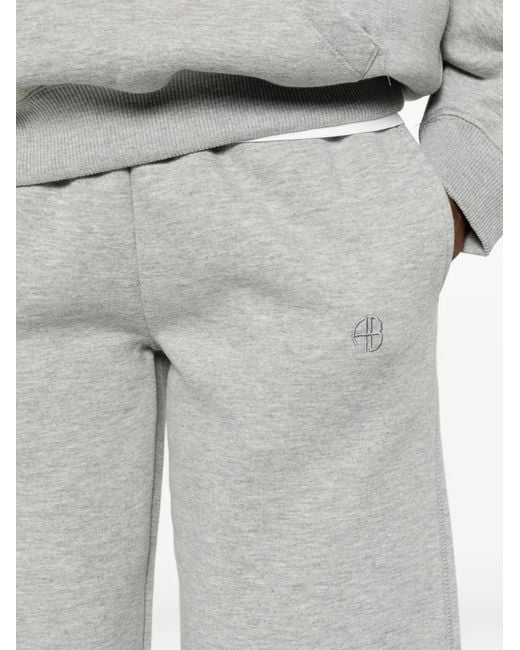 Anine Bing Gray Kacey Sweatpant Monogram Medium Heather