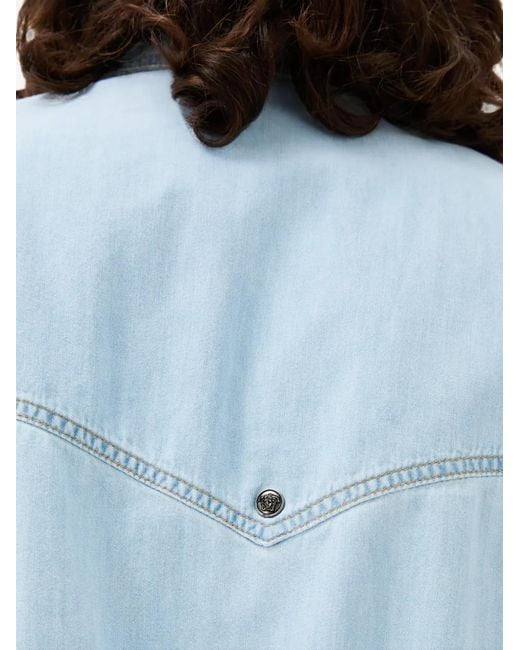 Versace Blue Elasticated-Waist Jacket for men