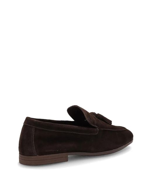 Frau White Tassel Suede Loafers for men