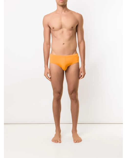 Amir Slama Orange Slip De Bain Classique for men