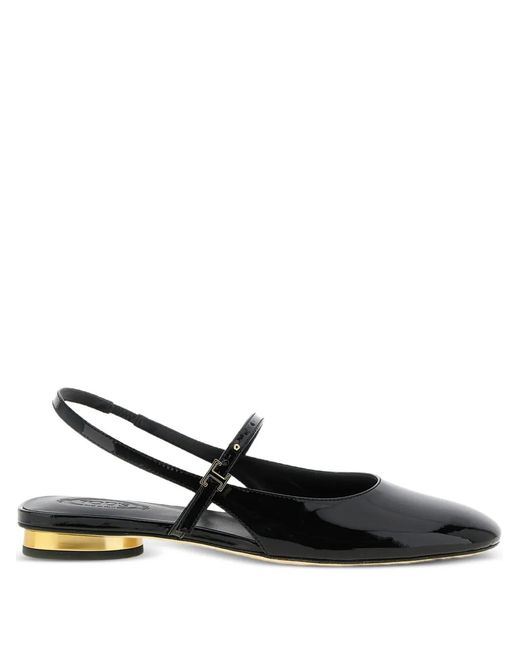 Tod's Black 'Mary Jane' Patent Ballet Flats