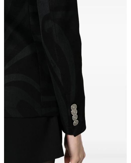 Emilio Pucci Marmoプリント シングルジャケット Black