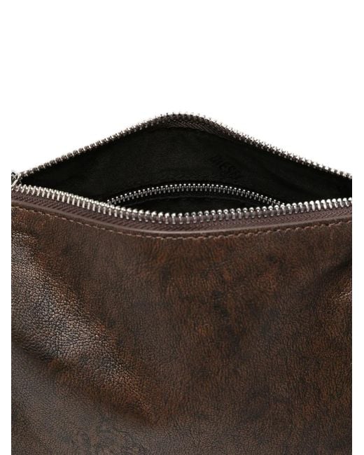 DIESEL Black Logo-Embossed Barrel Shoulder Bag