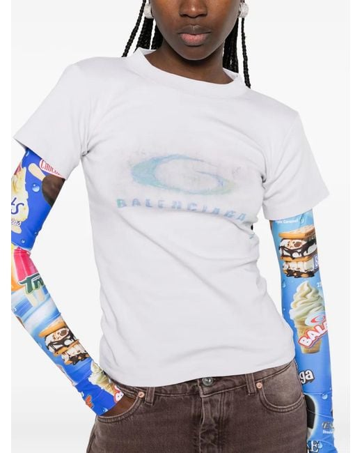 Balenciaga White Long Sleeve Tops