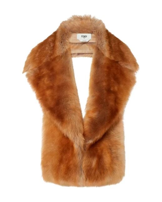 Fendi Brown Fur Scarf