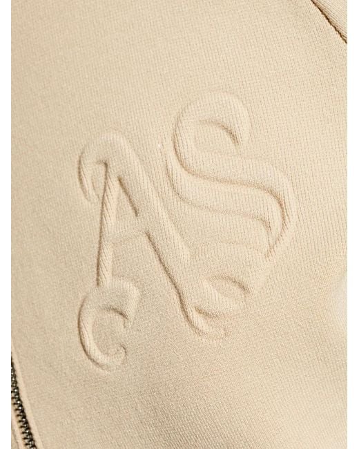 AllSaints Natural Sonny Logo-Embossed Cardigan