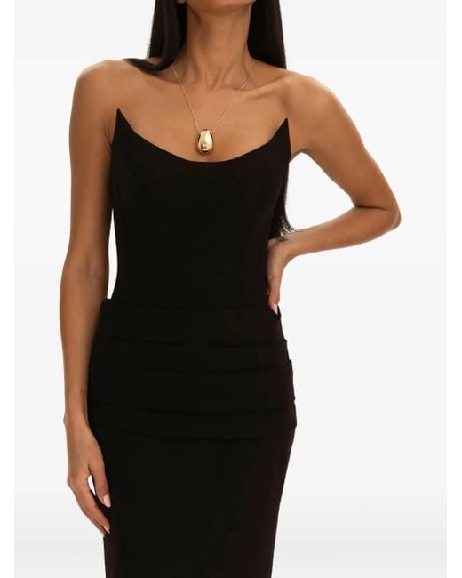 Abito Velvet Edge di MOOS STUDIO in Black