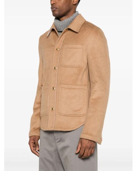 Thom Browne Brown Brushed-Effect Jacket for men