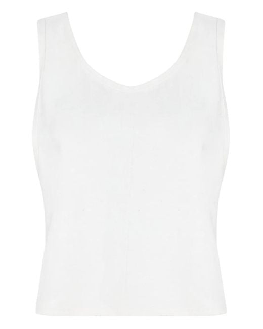 Osklen White Cropped Tank Top