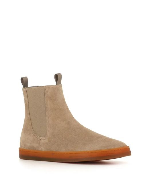 Officine Creative Brown Elasticated Leather Boots