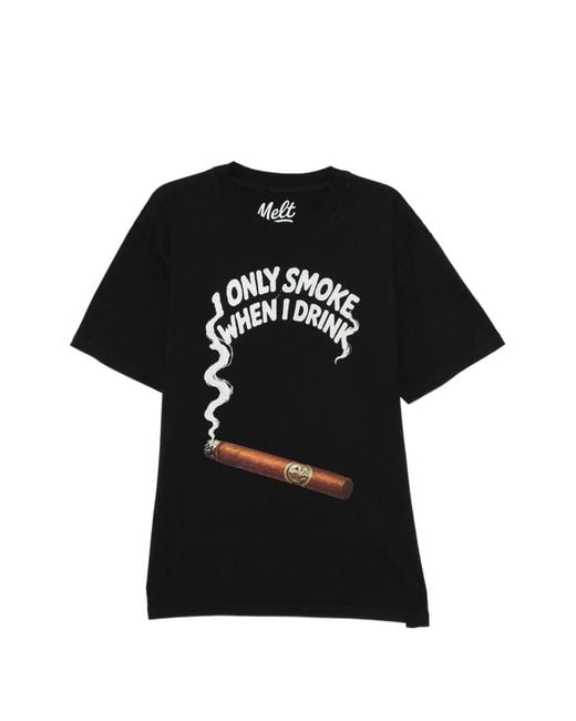 Melt Black T-Shirt À Imprimé Graphique for men