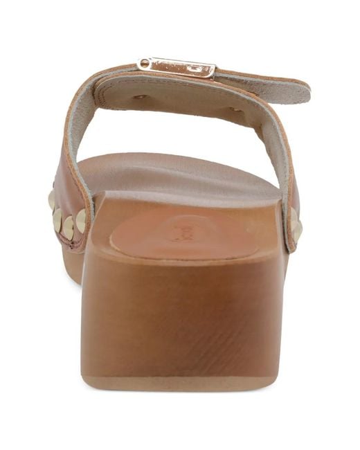 Scholl Brown Sandales Pescura Heel Sr En Cuir