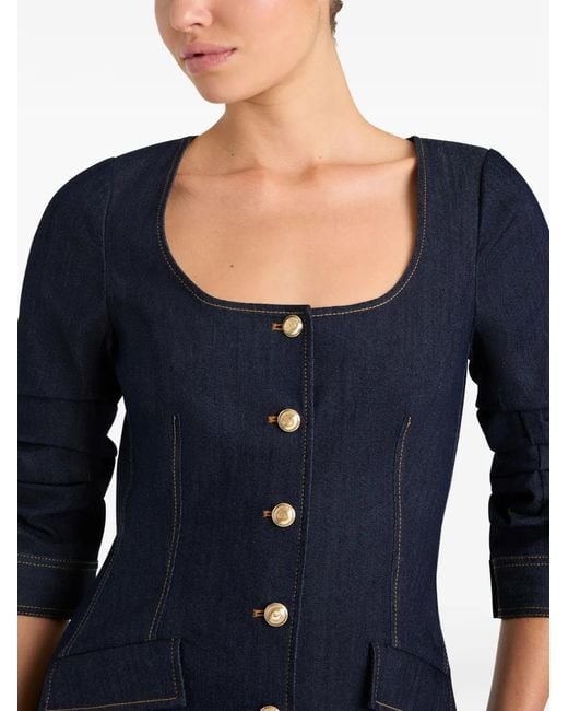 Cinq À Sept Blue Caidin Button Jean Dress