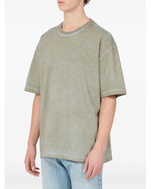 Maison Margiela Gray Logo-Patch T-Shirt for men