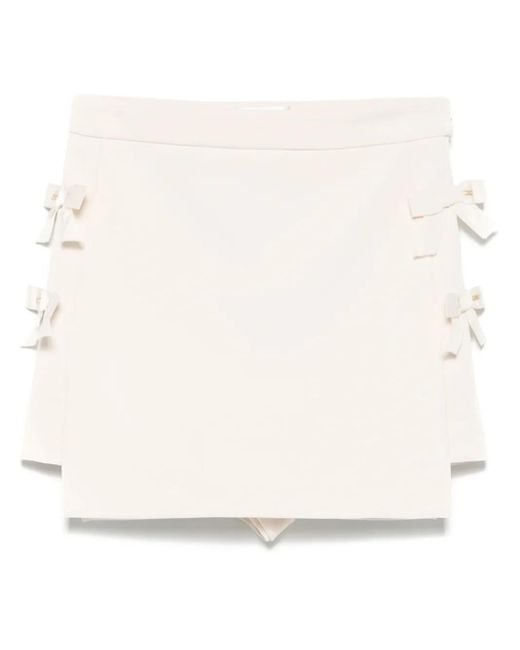 Elisabetta Franchi Natural Hosenrock Mit Schleifendetail