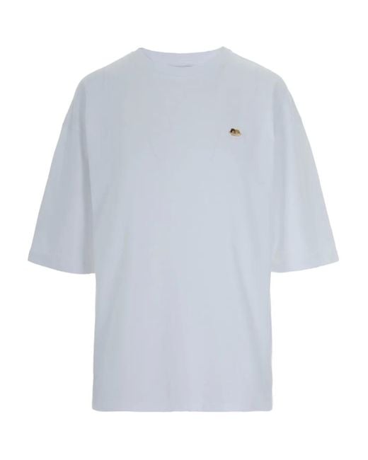 Fiorucci White Embroidered-Detail Cotton T-Shirt