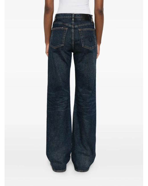 R13 Blue High-Waisted Jeans