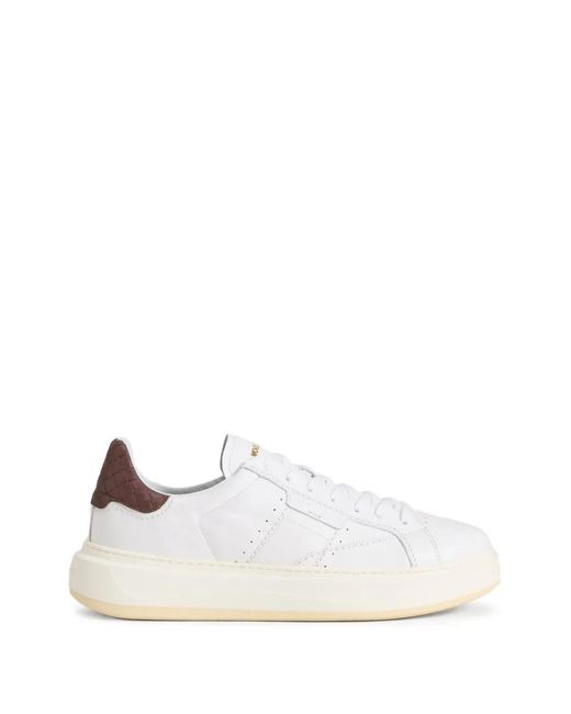 Woolrich White Arrow Leather Sneakers for men