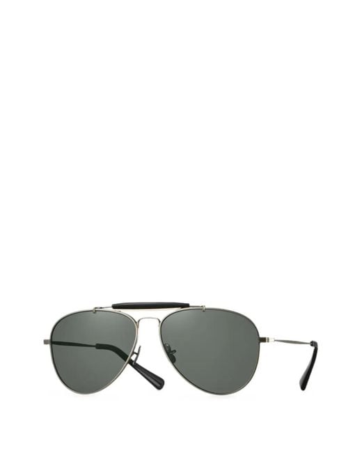 Eyevan 7285 Gray Astro Pilot-Frame Sunglasses
